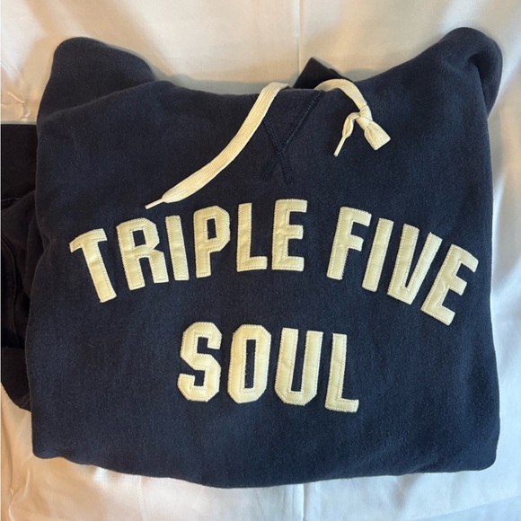 VINTAGE Triple Five Soul Dark Blue Hoodie Size Large - Picture 1 of 10